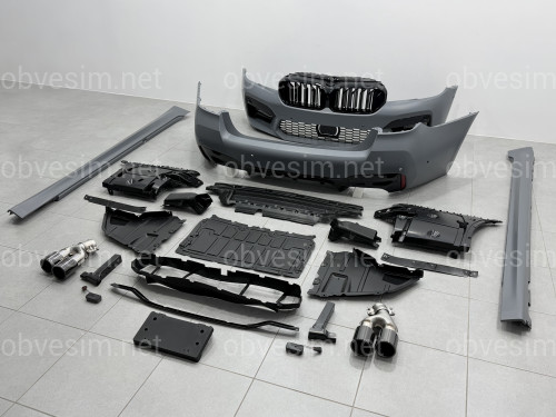 Комплект обвеса M5 F90 LCI BMW 5 series G30 2020+ (передний / задний бампер, пороги, насадки на труби, жалюзи, ноздри)
