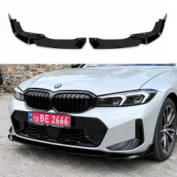 Юбка накладка переднего бампера BMW 3 series G20 G21 LCI 2022+ черный глянец
