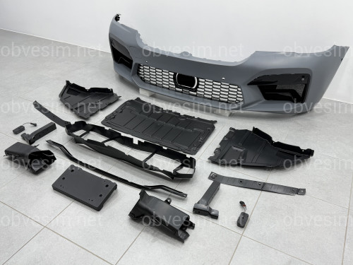Комплект обвеса стиль M5 F90 LCI для BMW 5 series G30 2020-2023 (передний / задний бампер, пороги)