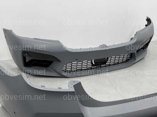 Комплект обвеса стиль M5 F90 LCI для BMW 5 series G30 2020-2023 (передний / задний бампер, пороги)