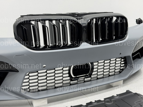 Комплект рестайлинга передней части в стиле M5 LCI 2020+ для BMW 5 series G30 G31 2016-2020 с фарами Shadow Line