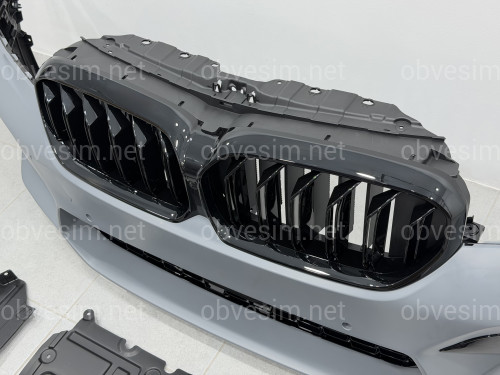 Комплект рестайлинга передней части в стиле M5 LCI 2020+ для BMW 5 series G30 G31 2016-2020 с фарами Shadow Line