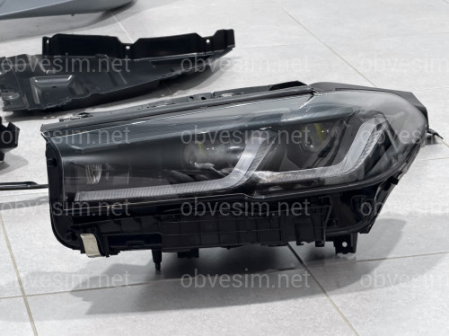 Комплект рестайлинга передней части в стиле M5 LCI 2020+ для BMW 5 series G30 G31 2016-2020 с фарами Shadow Line