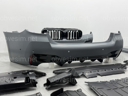 Комплект обвеса рестайлинг в стиле M5 LCI 2020+ для BMW 5 series G30 2016-2020 с фарами Shadow Line