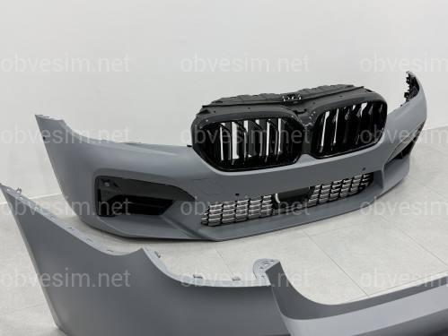 Комплект обвеса рестайлинг в стиле M5 LCI 2020+ для BMW 5 series G30 2016-2020 с фарами Shadow Line