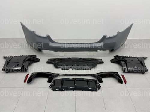 Комплект обвеса стиль M5 F90 LCI для BMW 5 series G30 2020-2023 (передний / задний бампер, пороги)