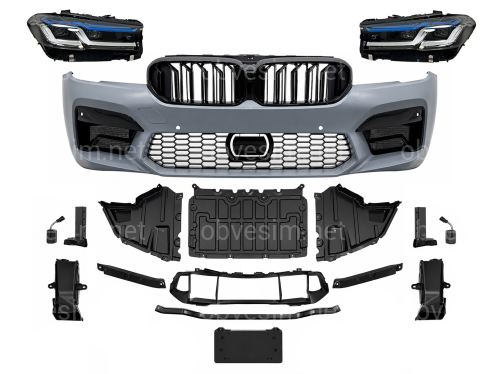 Комплект рестайлинга передней части в стиле M5 LCI 2020+ для BMW 5 series G30 G31 2016-2020 с фарами BMW Laser