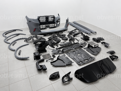 Комплект обвеса X5M F95 BMW для G05 2023-2025 (бампера в сборе, пороги, арки, ноздри, корпуса зеркал, жабры, спойлер)