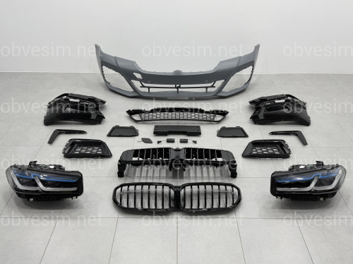 Комплект обвеса рестайлинг M paket LCI 2020+ для BMW 5 series G30 2016-2020 с фарами BMW Laser