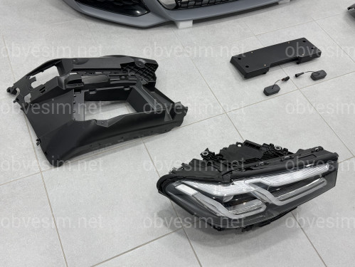 Комплект рестайлинга передней части M paket LCI 2020+ для BMW 5 series G30 G31 2016-2020 с фарами BMW LED