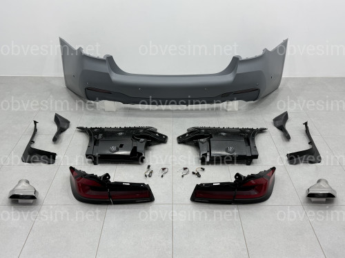 Комплект обвеса рестайлинг M paket LCI 2020+ для BMW 5 series G30 2016-2020 с фарами Shadow Line