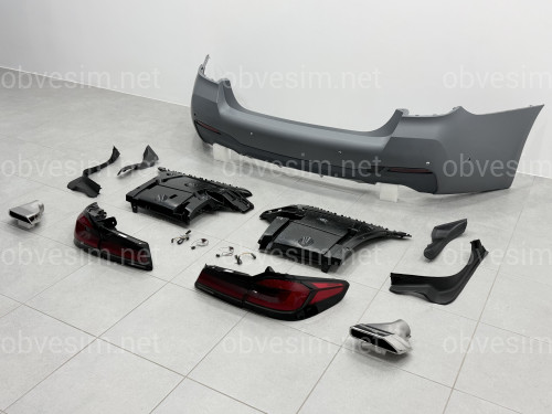 Комплект обвеса рестайлинг M paket LCI 2020+ для BMW 5 series G30 2016-2020 с фарами BMW LED