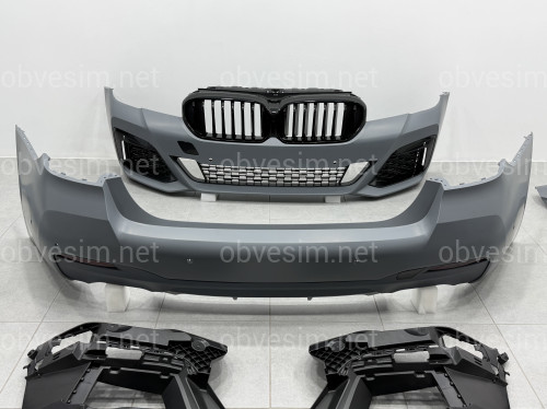 Комплект обвеса рестайлинг M paket LCI 2020+ для BMW 5 series G30 2016-2020 с фарами BMW LED