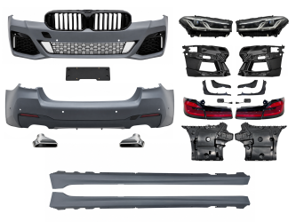 Комплект обвеса рестайлинг M paket LCI 2020+ для BMW 5 series G30 2016-2020 с фарами BMW LED