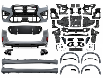 Комплект обвеса X5M F95 BMW для G05 2023-2025 (бампера в сборе, пороги, арки, ноздри, корпуса зеркал, жабры, спойлер)