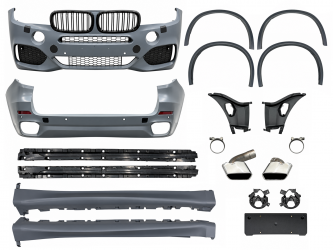 Комплект обвеса M-Tech для BMW X5 F15 (передний / задний бампер, пороги, арки,трубы)