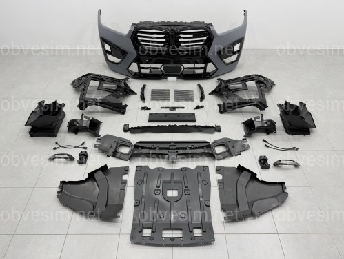 Рестайлинг комплект обвеса передней части X5M F95 2023+ с фарами SHADOW LINE для BMW X5 G05 F95 2018-2022
