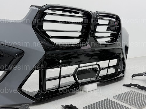 Рестайлинг комплект обвеса передней части X5M F95 2023+ с фарами SHADOW LINE для BMW X5 G05 F95 2018-2022
