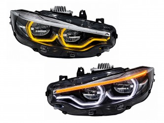 FULL LED фары LCI для BMW 4 series F32 F33 F36 F80 2016-2020 2шт. ДВА РЕЖИМА ДХО, LED В LED
