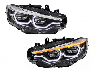 FULL LED фары LCI для BMW 4 series F32 F33 F36 F80 2016-2020 2шт. комплектные с блоками, LED В LED