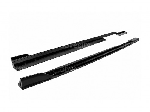 Лезвия под пороги длинные M Paket BMW X6 G06 F96 2019-2026 2шт черный глянец