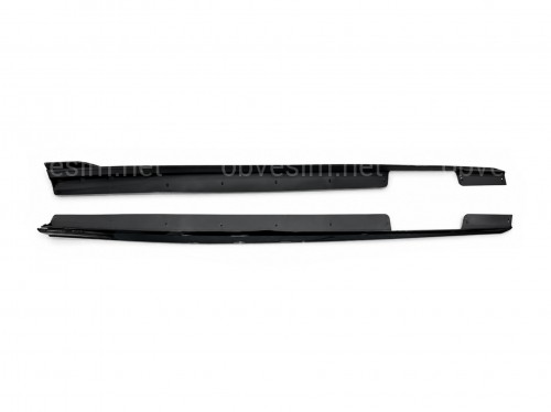 Лезвия под пороги длинные M Paket BMW X6 G06 F96 2019-2026 2шт черный глянец