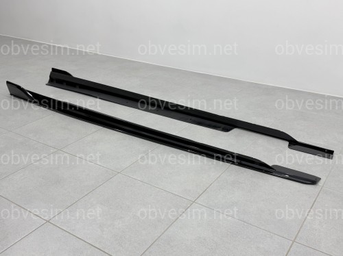 Лезвия под пороги длинные M Paket BMW X6 G06 F96 2019-2026 2шт черный глянец