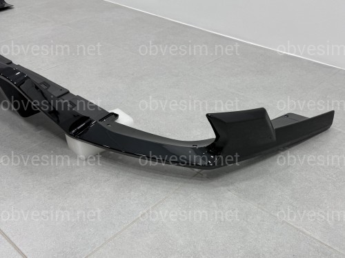 Диффузор с лезвиями заднего бампера M Paket LCI для BMW X6 G06 2019-2026, цвет черный глянец