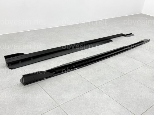 Лезвия под пороги длинные M Paket BMW X6 G06 F96 2019-2026 2шт черный глянец