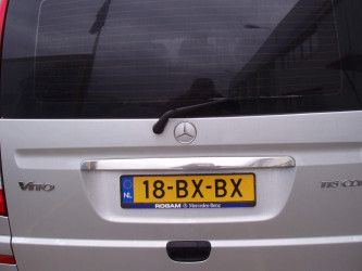 Хром накладка на планку багажника Mercedes-Benz Vito/Viano W639 2004-2014 ляда (нержавеющая сталь)