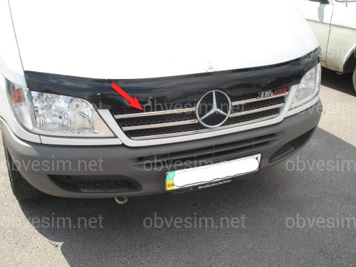 Хром накладки на решетку радиатора Mercedes-Benz Sprinter W901 2003-2006