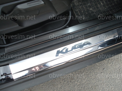 Накладки на пороги Ford Kuga 2008-2013 8 частей (нержавеющая сталь)
