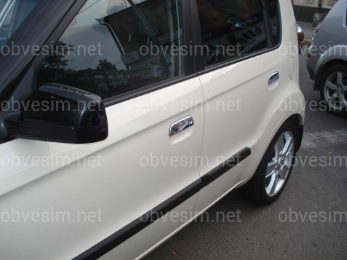 Накладки на ручки Kia Soul 2007-2011 плоские ручки (нержавеющая сталь)