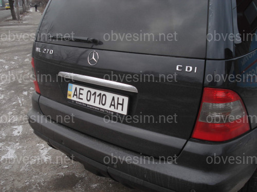 Хром накладка на планку багажника Mercedes-Benz W163 ML 1998-2005 (нержавеющая сталь)