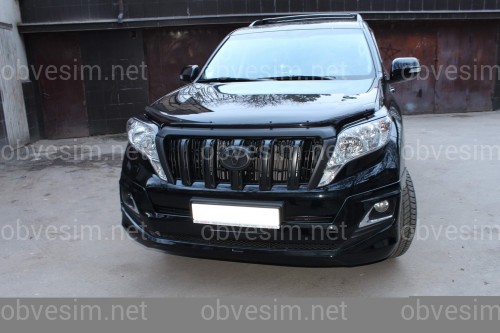 Юбка переднего бампера Modelista Toyota Land Cruiser Prado 150 рестайлинг 2013+ (в белом цвете)