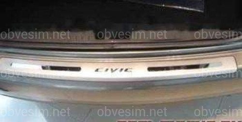 Накладка на задний бампер Honda Civic 4D 2006-2011 (нержавеющая сталь)