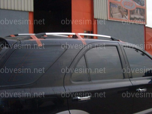 Рейлинги на крышу Kia Sorento 2003-2009  с металлическими концевиками