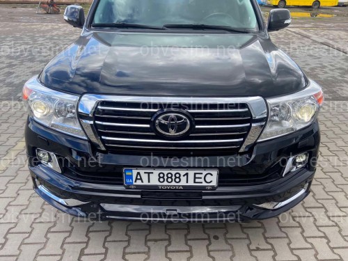 Бампер в сборе Toyota Land Cruiser 200 2007-2015 в стиле рестайлинг 2016+  цвет черный 202