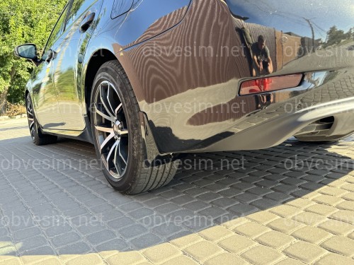 Бризковики Lexus ES 2012-2017 колір чорний глянець, комплект 4шт.