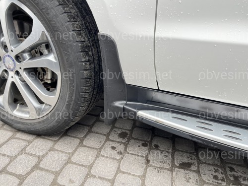 Брызговики передние Mercedes Benz ML W166 2012+ / GLE W166 2015+ для авто с порогами  2 шт.