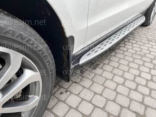 Брызговики передние Mercedes Benz ML W166 2012+ / GLE W166 2015+ для авто с порогами  2 шт.