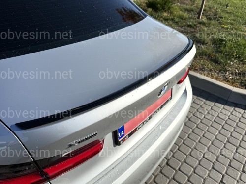 Спойлер лип BMW 3 series G20 2018 - ABS пластик, чорний глянець