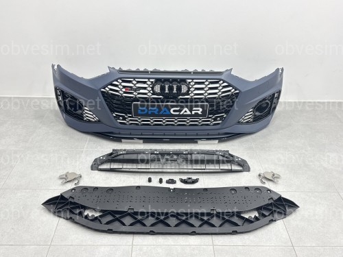 Бампер передний в стиле RS4 для Audi A4 2020-2023