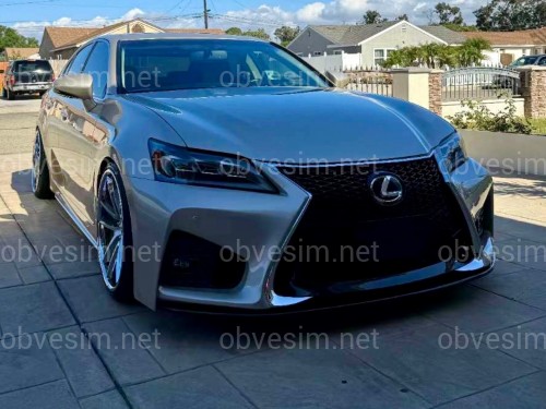 Бампер передний Lexus GS 2012-2015 в стиле GS F sport рестайлинг 2016+ (комплектный)