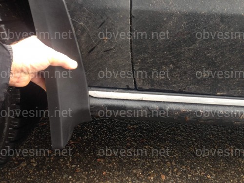 Брызговики передние Mercedes Benz GL 2012+ / GLS X166 2015+ без порога комплект 2 шт.
