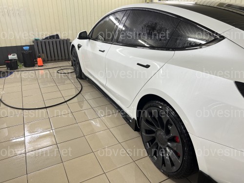 Комплект обвеса Tesla Model 3 2017- ABS пластик, цвет черный глянец