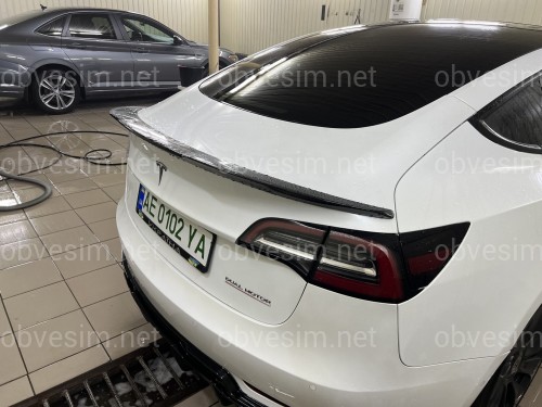 Комплект обвеса Tesla Model 3 2017- ABS пластик, цвет черный глянец