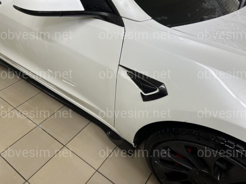 Комплект обвеса Tesla Model 3 2017- ABS пластик, цвет черный глянец