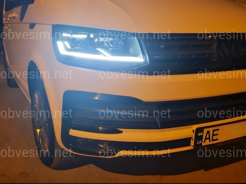 Full led фары стиль Multivan T6.1 2020+ для T6 2016-2019 (левая+ правая) комплектные с блоками