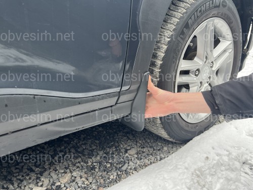 Брызговики Hyundai Kona 2018+ ПОДХОДЯТ ТОЛЬКО К БЕНЗИН И ДИЗЕЛЬ !!! К ЭЛЕКТРО НЕ ПОДХОДЯТ, комплект 4шт.